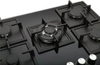 K&H 5 Burner 30 Inch Built-in LPG/Propane Gas Stove Top Glass Surface Cast Iron Cooktop UL/ETL Certified 5-GCW-LPG