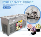 Kolice Commercial 22" Double Round Pans Fried Ice Cream Rolled Machine-Smart Temperature Control