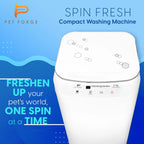 Pet Forge Spin Fresh Portable Pet Washing Machine, Fully Automatic 8 lb Capacity Top Load Washer