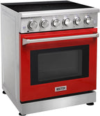 30 inch Professional Electric Range with 5 Heating Elements Cooktop, 4.55 Cu. Ft. Convection Oven Capacity, Smooth Glass Top, in Stainless Steel, KOS-30RE06H (Stainless Steel)