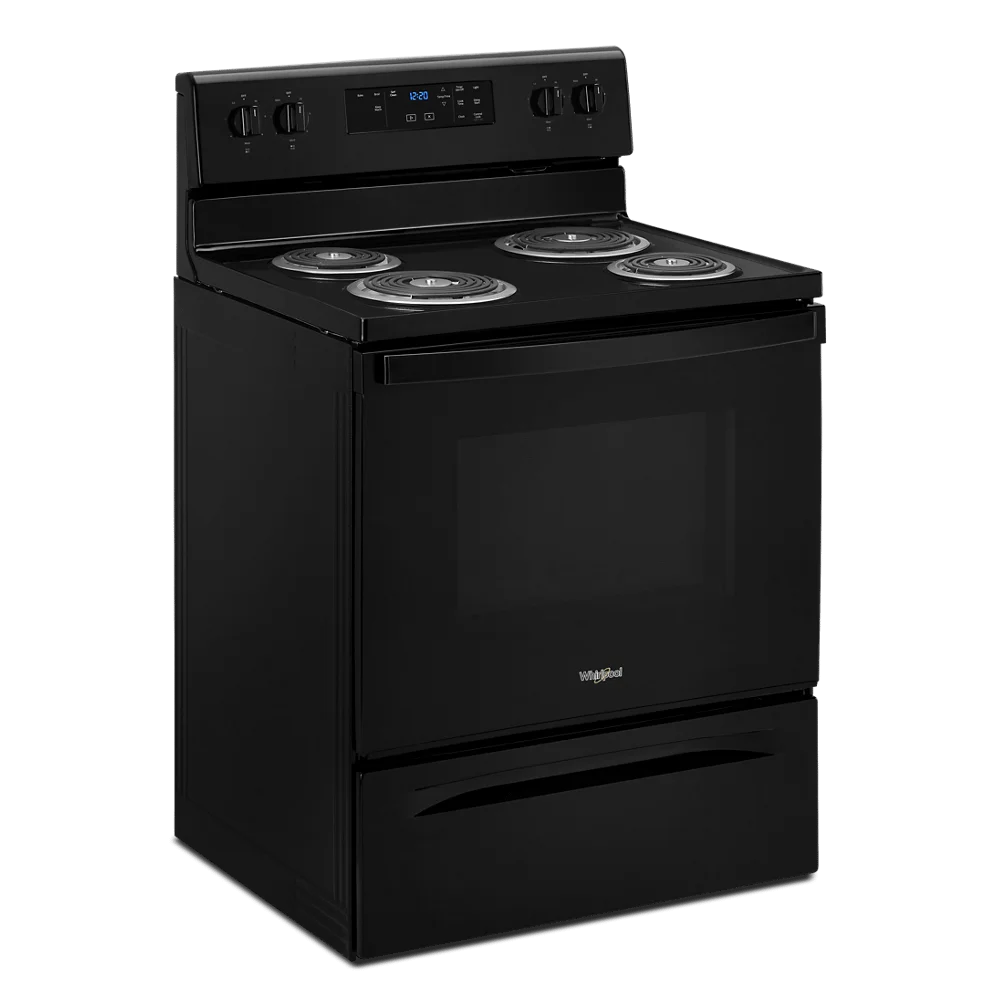 WHIRLPOOL WFC315S0JB 30" freestanding coil electric range