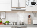 30 inch Under Cabinet Range Hood Stainless Steel Kitchen 230CFM Vent LED Light with Carbon Filter