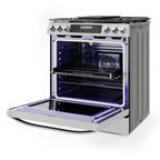 Midea 30-In Slide-In Gas Range with Wi-Fi Connectivity and Fan Convection, Stainless Steel, MGS30S2AST