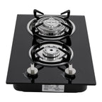 2 Burner Modern Gas Cooktop Gas Stove Top with 2 Burner Black 20.47*12.6 in