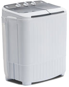 Muhub 18 lbs Portable Washing Machine,Compact Twin Tub Wash&Spin Combo for Apartment, Dorms, Gray