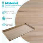 Kaboon Washer Dryer Countertop with Edge Rails, 27.5" x 54", Light Walnut