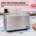 Whynter ICR-300SS Portable Instant Automatic Compressor Ice Cream Maker Frozen Pan Roller in Stainless Steel