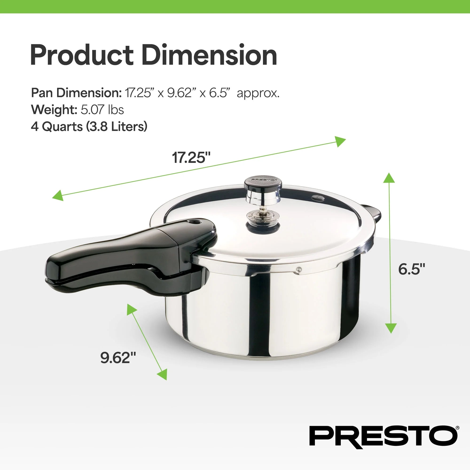 Presto? 6 Quart Stainless Steel Pressure Cooker