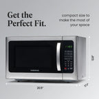 Farberware Professional 1.2 Cu. Ft. 1000-Watt Microwave Oven with Sensor Cooking, Stainless Steel/Black Body Wrap