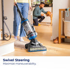 BISSELL PowerLifter Swivel Pet Rewind, Bagless, Upright Vacuum, Pet Friendly, Triple Action Brush Roll, Automatic Cord Rewind, Scatter Free Technology, 2259, Black & Purple