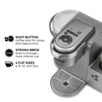 Keurig K-Cafe Single Serve K-Cup Coffee Maker, Latte Maker and Cappuccino Maker, Dark Charcoal