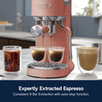 De'Longhi Dedica Duo Espresso Machine, Compact Size with Built in Frother for Latte Art, Brew Espresso, Cold Brew, Lattes & More, Stainless Steel