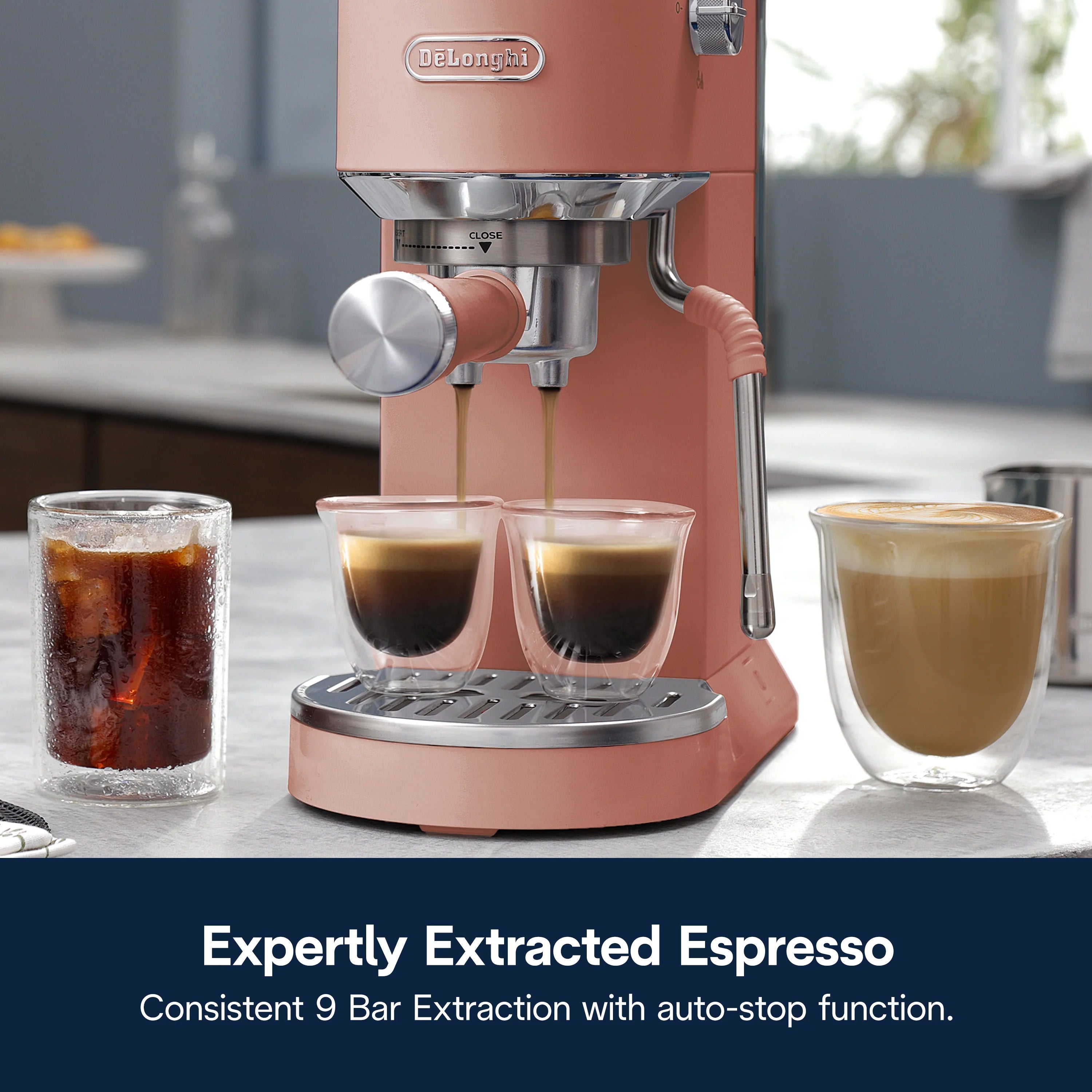 De'Longhi Dedica Duo Espresso Machine, Compact Size with Built in Frother for Latte Art, Brew Espresso, Cold Brew, Lattes & More, Stainless Steel