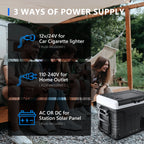 Simzlife 12V Car Refrigerator, 37QT Electric Cooler DC/AC, -4�H~68�H, RV Freezer Fridge Cooler with Wheels & 2 Baskets