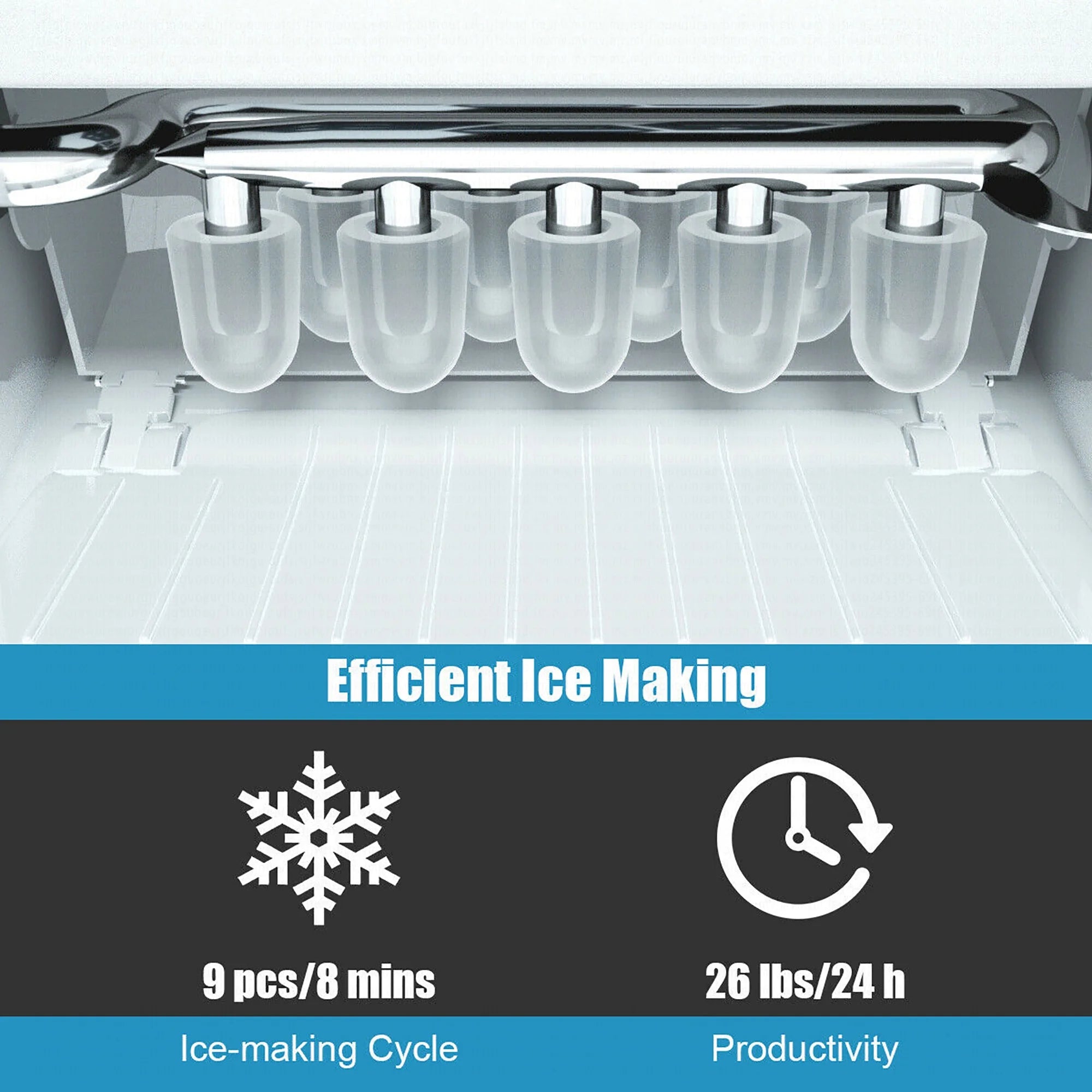 Costway Portable Ice Maker Machine Countertop 26Lbs/24H Self-cleaning w/ Scoop Green