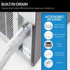 Whynter 15" Built-In Stainless Steel 80lb Capacity Clear Ice Cube Maker, Inline Water Filter UIM-502SS