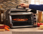 Hamilton Beach Easy Reach 1500 W 6-Slice Black Toaster Oven