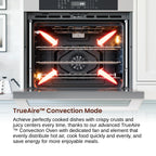 Rangaire RWOS301GS 30" Glass Touch Single Wall Oven - Stainless Steel, Electric Oven, True Convection, Self Cleaning, Easy Reach Racks