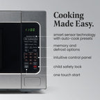 Farberware FMGZ09BKA 0.9 Cu. Ft. Microwave Oven, 900W, Digital Control, LED Display, 6 Cooking Presets, Black
