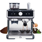 RIEDHOFF Semi-Automatic Espresso Machine with Grinder, Professional Espresso Maker with Milk Frother Steam Wand, 20 Bar Barista Cappuccino Machine