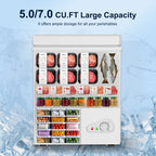TABU Chest Freezer, 7.0 Cu Ft Deep Freezer with Adjustable Temperature, Compact Freezer with Top Open Door (White)