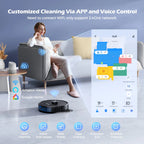 Robot Vacuum Cleaner and Mop Powerful 4000Pa Under 55 dB Robotic Vacuum Sweeper Perfect for Pet Hair Carpets Hard Floor,Model SL68