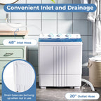 Costway Twin Tub 20Lbs Top Load Washing Machine with Gravity Drain