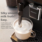 Philips 1200 Fully Automatic Espresso Machine with Milk Frother, Black