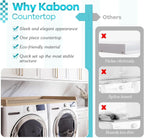 Kaboon Melamine Washer Dryer Countertop with Edge Rails �C Laundry Room Organization