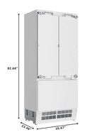 36 In. Panel Ready French Door Refrigerator With Ice maker, water dispenser, Frost Free . 19.6 total cubic feet