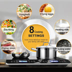 Duxtop LCD Portable Double Induction Cooktop, 1800W Electric Countertop Burner, 9620LS/BT-350DZ