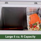 Hamilton Beach 5.0 Cu. Ft. Chest Freezer, White, HBFRF510