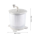 OHHANI Mini Manual Washing Machine Multifunctional ABS Material Detachable Dehydration Basket 1200rpm