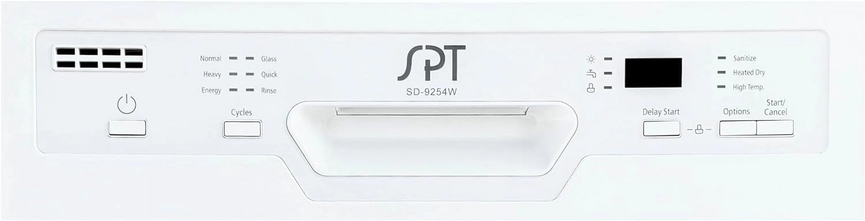 Sunpentown SD-9254WB 18 in. Energy Star Built-In Dishwasher with Heated Drying, White