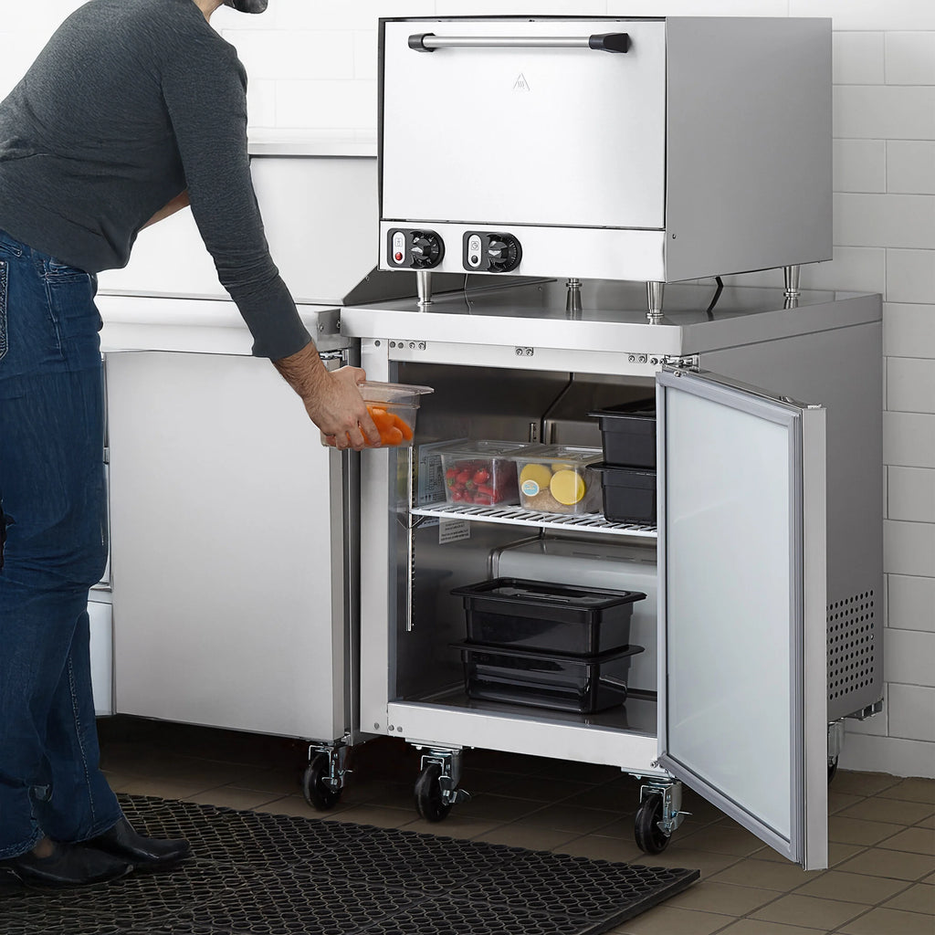NSF 29 in. Undercounter Freezer 7 Cu.Ft.  Worktop Single Door Stainless Steel Commercial Freezer