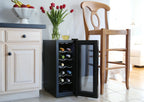 Ivation 12 Bottle Single Door Thermoelectric Freestanding Wine Cooler/Fridge