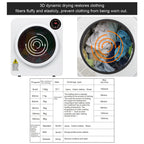 Zimtown 13.2lb Portable Compact High Efficiency Electric Dryer with Smart Controls