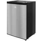 Upright Freezer, 3.0 Cubic Feet Compact Mini Freezer with Reversible Single Door and Adjustable Thermostat, Small freezer for Home, Dorm, Apartment, Home Office, Silver