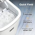 Igloo Handled Automatic Ice Machine Self Cleaning Countertop Ice Maker with Scoop, Aqua