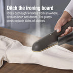 CHI SteamPress 3-in-1 Handheld Garment Steamer for Clothes, Travel Steamer & Iron, Black
