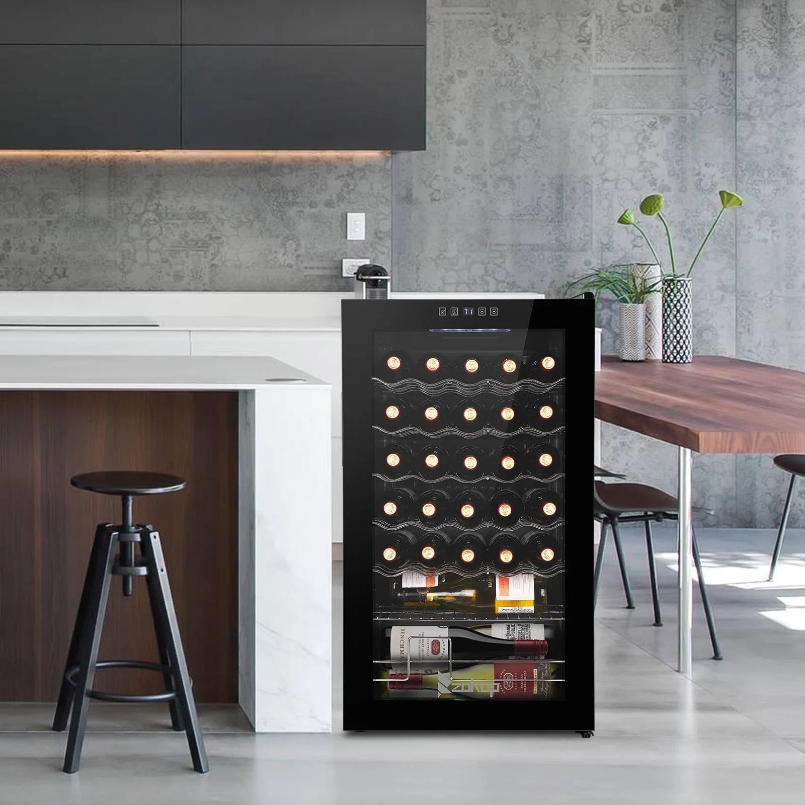 Ktaxon 18 Bottle Compressor Wine Cooler Freestanding Wine Fridge, Fast Cooling, Low Noise
