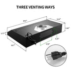 SNDOAS New 30 inch Kitchen Stainless Range Hood 3-Speed Under Cabinet Exhaust Vent with Filter 120V