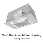 CIARRA Insert Range Hood 20 inch 450 CFM with Push Button Control Stainless Steel CAS913E52