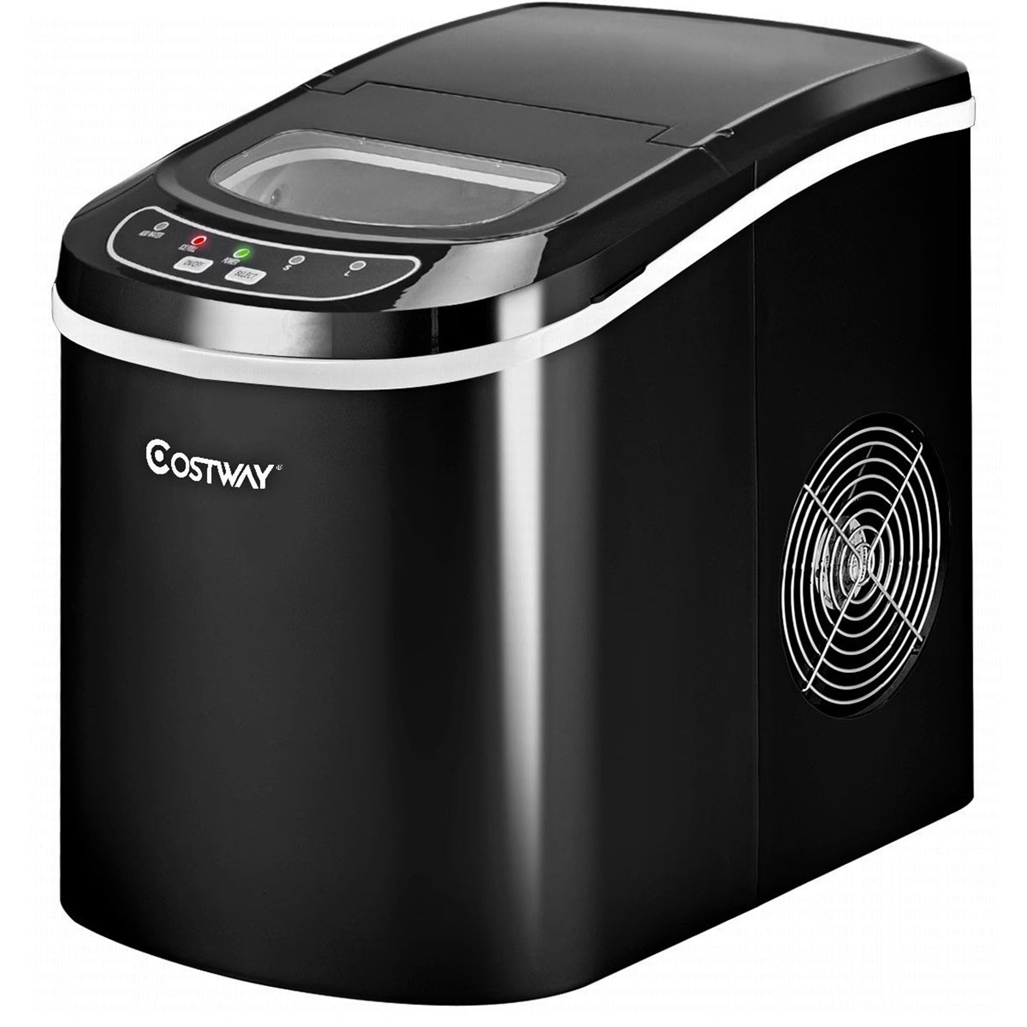 Costway Silver Portable Compact Electric Ice Maker Machine Mini Cube 26lb/Day