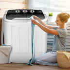 Gymax Compact Mini Twin Tub 8lbs Washing Machine Washer Spinner