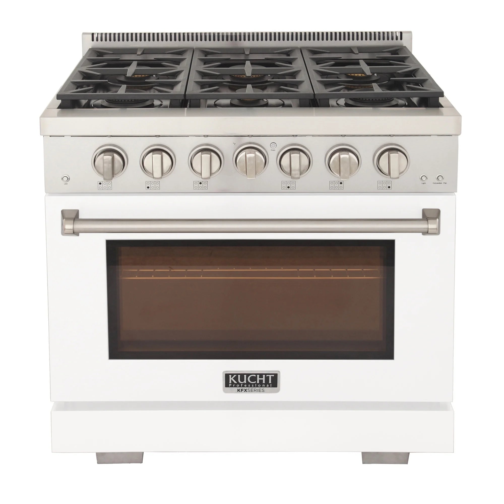 Professional 36-in Propane Gas Range in White with True Simmer Burners