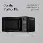 Farberware 1.1 Cu. Ft. 1000-Watt Compact Microwave Oven, Black