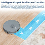 (2025Upgrade) AIRROBO L50 Self-Empty Robot Vacuum and Mop Combo with Ultrasonic Carpet Inspection��5500Pa Powerful Suction for Pet Hair
