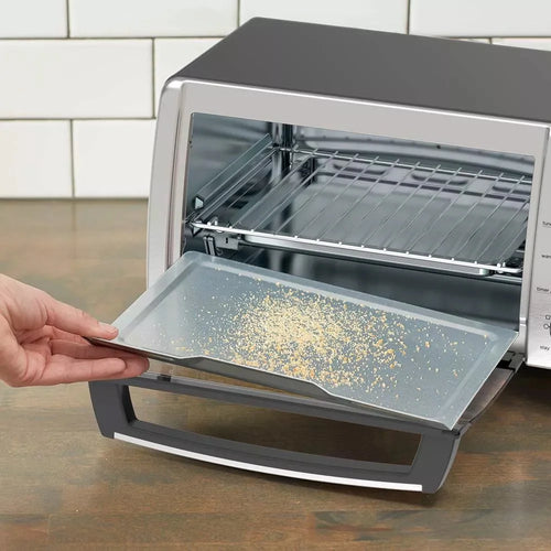 BLACK+DECKER 4 Slice Air Fryer Toaster Oven Silver