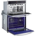 LG WCEP6427F 30 inch Stainless Steel Electric Wall Oven and Microwave